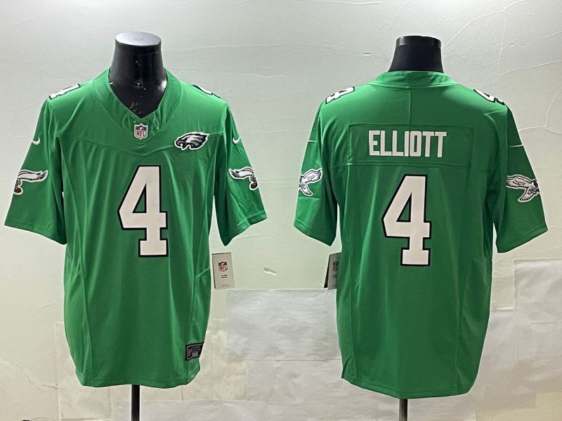 Men Philadelphia Eagles #4 Elliott Green three generations 2025 Nike Vapor Limited NFL Jersey style 4
